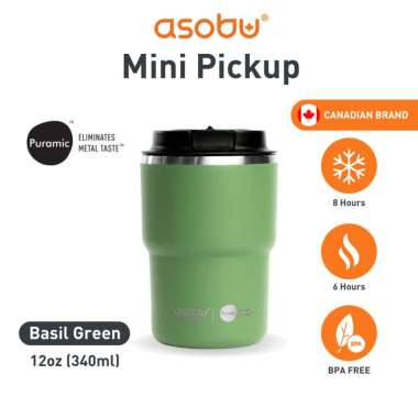 ASOBU Mini Pick-Up - Botol Minum / Tumbler Kopi Puramic 340ML - Basil Green