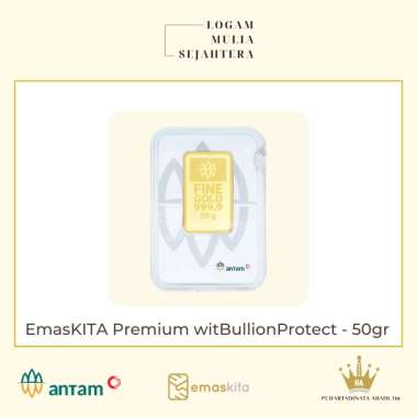 LOGAM MULIA 50 GRAM ANTAM INDONESIA / HARTADINATA / EMASKITA