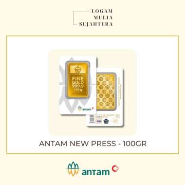 LOGAM MULIA 100Gr ANTAM NEW PRESS