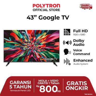 POLYTRON Smart Cinemax Google TV 43 inch PLD 43RG9059