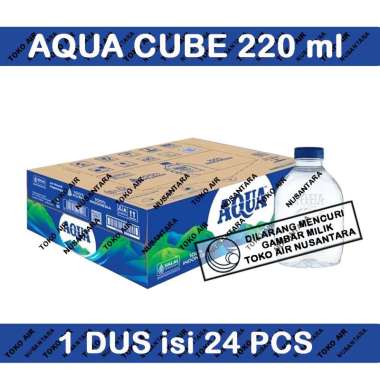 Aqua Cube 220 ml Botol Mini - Air Mineral
