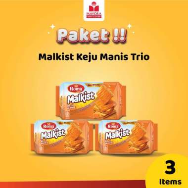 ROMA Malkist Keju Manis Trio Biskuit