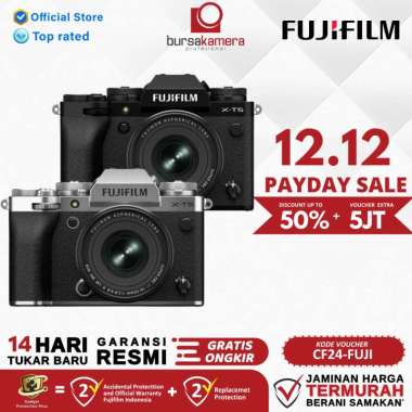 Fujifilm XT5 Kit 16-50mm f2.8-4.8 Mirrorless Camera Fuji X-T5 XT 5 16-50 mm SILVER