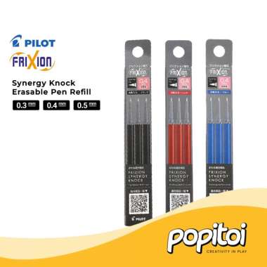 Pilot Ink Refill for Frixion Synergy Knock Gel Pen 0.3 0.4 0.5 mm Isi Pulpen 0.3 mm BLUE (3)