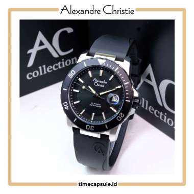 Jam Tangan Pria ALEXANDRE CHRISTIE Original AC 6141 MA Garansi Resmi 1 Tahun RUBBER SILVER