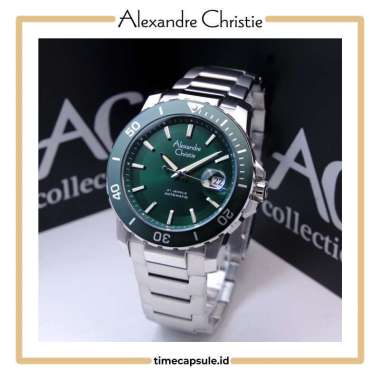 Jam Tangan Pria ALEXANDRE CHRISTIE Original AC 6141 MA Garansi Resmi 1 Tahun SILVER GREEN