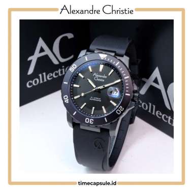 Jam Tangan Pria ALEXANDRE CHRISTIE Original AC 6141 MA Garansi Resmi 1 Tahun RUBBER BLACK