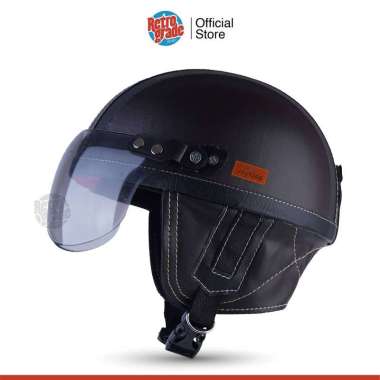 JoyKidz Helm Anak Retro Chips Sincan Garis Edisi Warna Coklat untuk Usia 1 2 3 4 5 Tahun Hitam