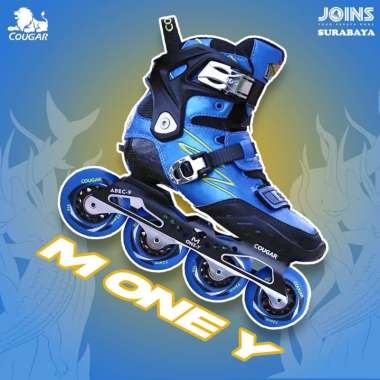 Sepatu Roda Inline Skates Cougar M-One YH Blue Black M (33-35)