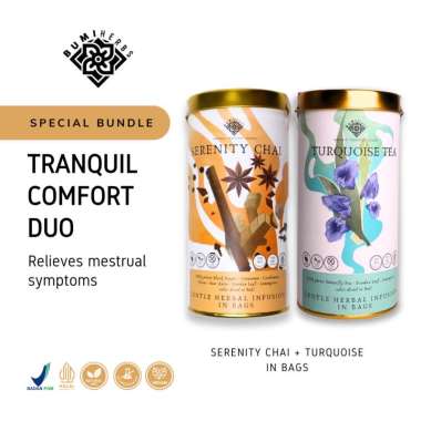 TRANQUIL COMFORT DUO - Bundle Serenity/Power Chai and Turquoise Tea (In Bags) Serenity Chai + Turquo