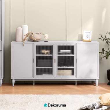 Dekoruma LUMI Credenza / Kabinet Kayu Minimalis 4 Pintu