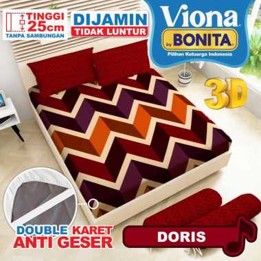 Sprei Viona By Bonita Ukuran King 180x200 T.25 - Sprey / Spray / Seprei Tinggi 25 Doris