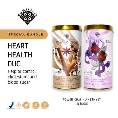 HEART HEALTH DUO - Bundle Serenity/Power Chai and Amethyst Tea (In Bags) Power Chai + Amethyst Tea