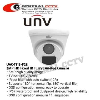Camera CCTV 5MP Indoor UAC-T115-F28 Uniview Night Vision Color Hunter