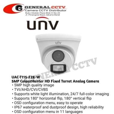 Kamera CCTV Indoor Uniview UAC-T115-F28 5MP Fixed Turret Analog Camera