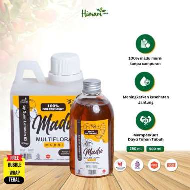 Madu Murni Multiflora Super 350gr - 500gr Natural Raw Honey Tanpa Campuran 500gr