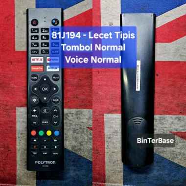 Remote remot TV Polytron 81J194 81j112 81J273 Ori 100% Original bisa Voice LCD LED Android Smart TV 