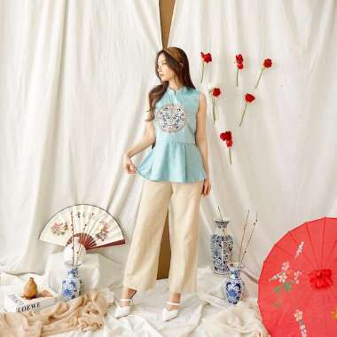 EF BCY BLUE//BATIK SARIMBIT KELURGA BATIK SATIN PREMIUM BATIK SARIMBIT BATIK SET KELUARGA 961_BCY_BL