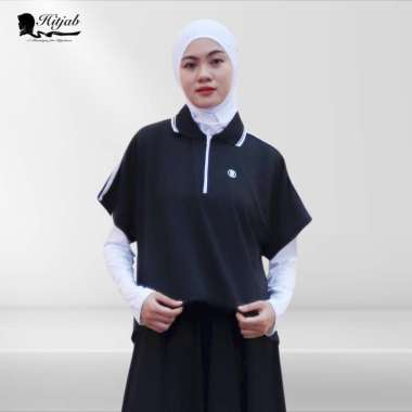 Hitjab - Oversized Polo Sport Outer Luaran Baju Atasan Olahraga Wanita Hijab Tennis Gym Yoga Pilates