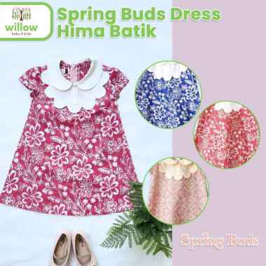 Pakaian Dress Anak - Spring Buds Dress Batik Hima M Blue