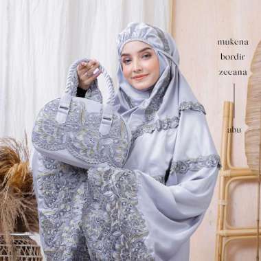 PUSAT MUKENA INDONESIA - MUKENA DEWASA BORDIR ZEEANA Semua Ukuran LUMUT