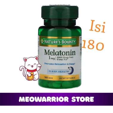 Natures Bounty Melatonin 1 mg 180 tablet nature tidur nyenyak