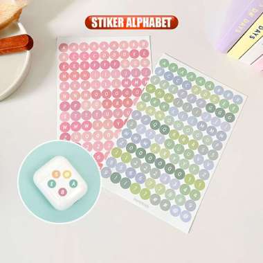 OEM ONE-C1121 Stiker Alphabet Huruf Angka Deco Aesthetic Dekorasi Buku Jurnal / Sticker Alfabet DIY 