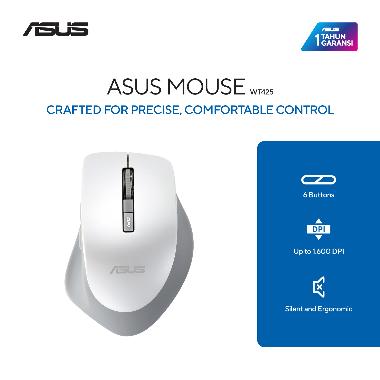 ASUS WT425 Crafted For Precise Comfortable Control Mouse Pearl White