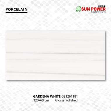 Granit Lantai Glossy Polished - Gardena White | Sun Power 120x60