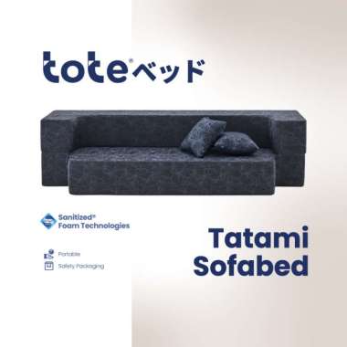 Tote Tatami Sofabed | Kasur Portable Lipat Lantai Black