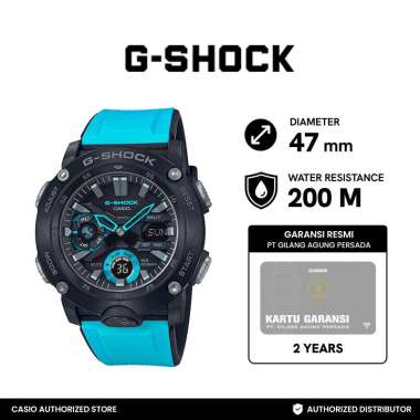 CASIO G-Shock Jam Tangan Analog Pria [GA-2000-1A2DR] Light Blue
