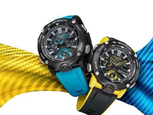CASIO G-Shock Jam Tangan Analog Pria Double Time GSHOCK GA-2000 GA2000 GA-2000-1A2 GA-2000-1A9 Light