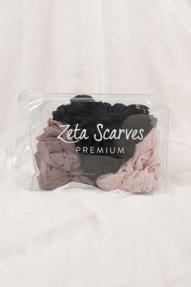 Zeta Scarves - Zeta Scrunchies 3 Colors - Ikat Rambut Colors 4