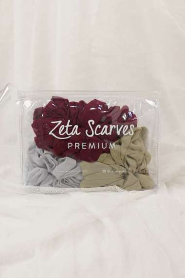 Zeta Scarves - Zeta Scrunchies 3 Colors - Ikat Rambut Colors 2