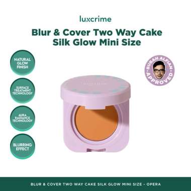 LUXCRIME Blur & Cover Two Way Cake Silk Glow 8.5gr Original - LUXCRIME TWC Silk Glow - Bedak Foundat