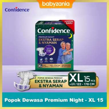 Confidence Popok Dewasa Premium Night - XL 15 -