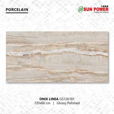 Granit Lantai Glossy Polished - Onix Linea | Sun Power 120x60 cm