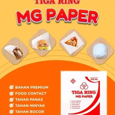 1 Pak isi 100 Lembar Kertas Nasi PUTIH Tiga Ring MG PAPER