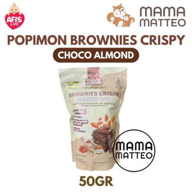 AFIS Popimon Brownies Crispy Almond Oat 50gr / Choco Almond Double Cheese / Cemilan Sehat / BANDUNG 