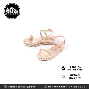 Sepatu CHRISTIAN LOUBOUTIN PYRACLOU 6CM ROSE GOLD SPIKE WEDGES 100% ORIGINAL Size 39