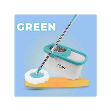 Goto Spin Mop Pel Lantai Putar Pembersih Lantai Super Mop 2 in 1 GREEN