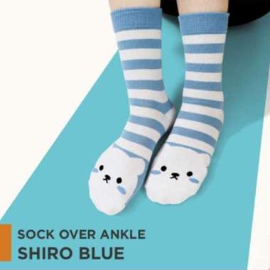 Goto Eliza Sock Kaos Kaki Pendek Panjang Wanita Korean Style Lucu OVER ANKLE SHIRO