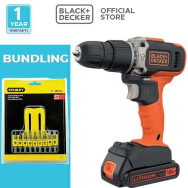 Black & Decker BCD003C1-B1 Hammer Drill [18V] + 68-070-23