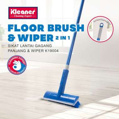 Kleaner Sikat Lantai Dorong 2 In 1 Serokan Air Floor Brush Alat Pembersih K19004