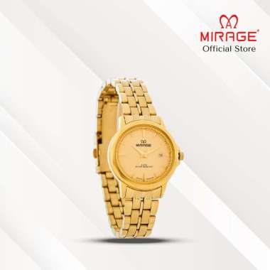 Mirage Jam Tangan Wanita Analog 8783 L Gold Original Stainless Plat Hitam