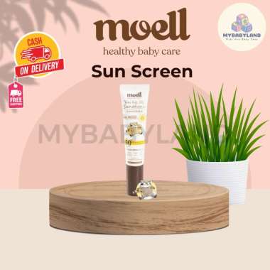 MOELL SUNSCREEN Anak & Bayi SPF 50+ (PA++++) 30 gr | Extra Water Resistant | Moell Physical Sunscree