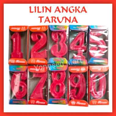 ( 1 pcs ) Lilin angka merah / lilin ulang tahun angka 0-9 Angka 2