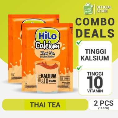Twin Pack : HiLo Thai Tea 10 Sch - Teh Susu Khas Thailand Praktis dalam Sachet