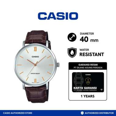 CASIO Classic MTP-VT01L-7B2UDF Jam Tangan Pria Silver White