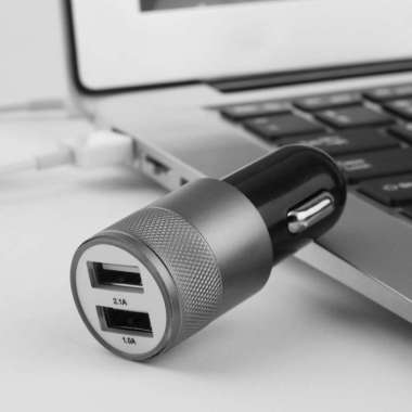 OEM Dual USB 2.1A Quick Car Kepala Charger Mobil Hitam